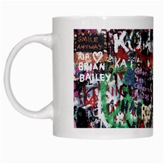 Graffiti Wall Background White Mugs by Pakrebo