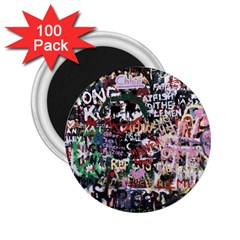 Graffiti Wall Background 2 25  Magnets (100 Pack) 