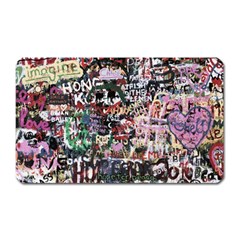 Graffiti Wall Background Magnet (rectangular) by Pakrebo