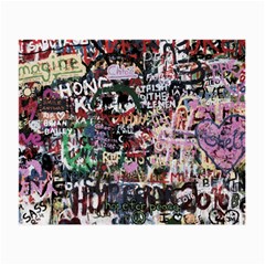 Graffiti Wall Background Small Glasses Cloth by Pakrebo