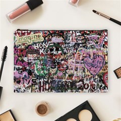 Graffiti Wall Background Cosmetic Bag (large) by Pakrebo