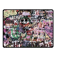 Graffiti Wall Background Fleece Blanket (small) by Pakrebo