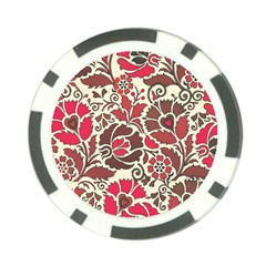 Floral Ethnic Pattern Poker Chip Card Guard by Pakrebo