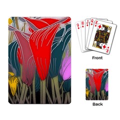 Floral Pattern Background Texture Playing Cards Single Design (rectangle)