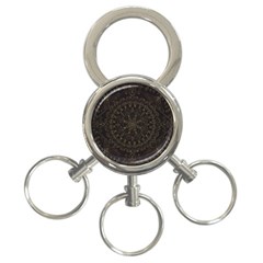 Floral Flowers Flourish Decorative 3-ring Key Chain by Pakrebo