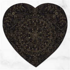 Floral Flowers Flourish Decorative Jigsaw Puzzle (heart) by Pakrebo