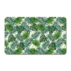 Leaves Tropical Wallpaper Foliage Magnet (rectangular) by Pakrebo