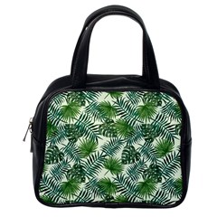 Leaves Tropical Wallpaper Foliage Classic Handbag (one Side) by Pakrebo