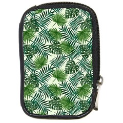 Leaves Tropical Wallpaper Foliage Compact Camera Leather Case by Pakrebo