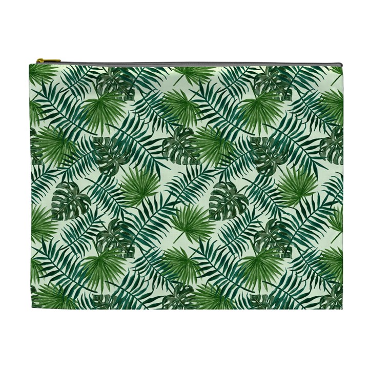 Leaves Tropical Wallpaper Foliage Cosmetic Bag (XL)