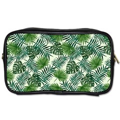 Leaves Tropical Wallpaper Foliage Toiletries Bag (one Side) by Pakrebo