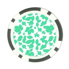 Botanical Motif Print Pattern Poker Chip Card Guard (10 pack)