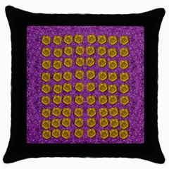 Roses Loves  Peace And Calm Freedom In Happiness Throw Pillow Case (black) by pepitasart