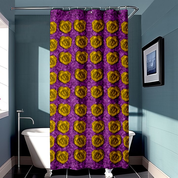 Roses Loves  Peace And Calm Freedom In Happiness Shower Curtain 36  x 72  (Stall) 