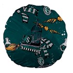 Slytherin Pattern Large 18  Premium Round Cushions Back