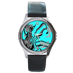 Idk Idk Idk Round Metal Watch by designsbyamerianna