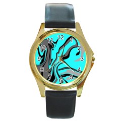 Idk Idk Idk Round Gold Metal Watch by designsbyamerianna