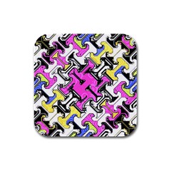 Justanotherabstractday Rubber Square Coaster (4 Pack)  by designsbyamerianna