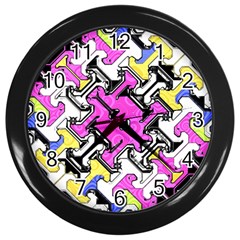 Justanotherabstractday Wall Clock (black) by designsbyamerianna