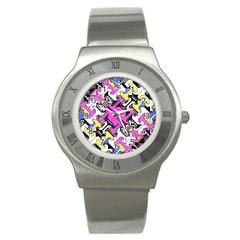 Justanotherabstractday Stainless Steel Watch by designsbyamerianna