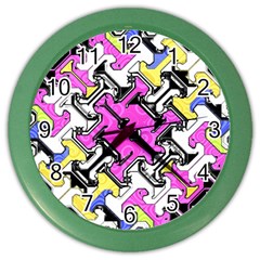 Justanotherabstractday Color Wall Clock by designsbyamerianna