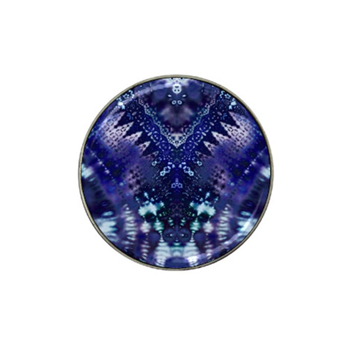 Blue Fractal Lace Tie Dye Hat Clip Ball Marker (10 pack)