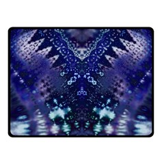 Blue Fractal Lace Tie Dye Fleece Blanket (small) by KirstenStar