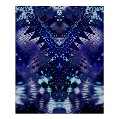 Blue Fractal Lace Tie Dye Shower Curtain 60  X 72  (medium)  by KirstenStar