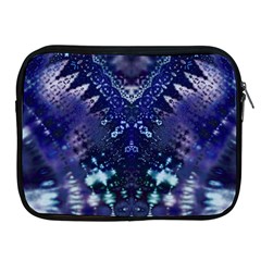 Blue Fractal Lace Tie Dye Apple Ipad 2/3/4 Zipper Cases by KirstenStar