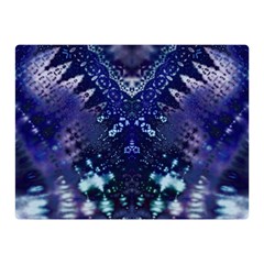 Blue Fractal Lace Tie Dye Double Sided Flano Blanket (mini)  by KirstenStar