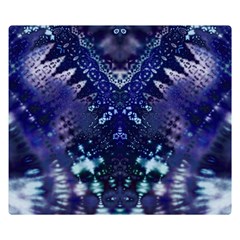 Blue Fractal Lace Tie Dye Double Sided Flano Blanket (small)  by KirstenStar