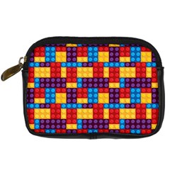 Lego Background Game Digital Camera Leather Case by Mariart