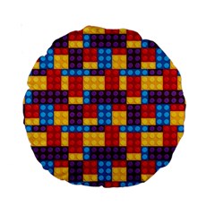 Lego Background Game Standard 15  Premium Round Cushions by Mariart