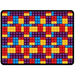 Lego Background Game Double Sided Fleece Blanket (large)  by Mariart