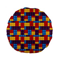 Lego Background Game Standard 15  Premium Flano Round Cushions by Mariart