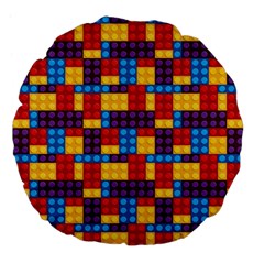 Lego Background Game Large 18  Premium Flano Round Cushions by Mariart