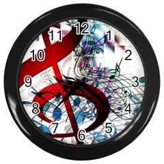 Music Treble Clef Sound Wall Clock (Black)