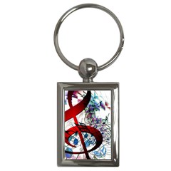 Music Treble Clef Sound Key Chain (Rectangle)