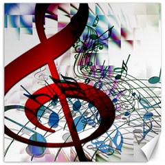 Music Treble Clef Sound Canvas 16  x 16 