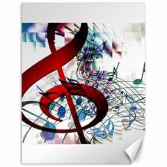 Music Treble Clef Sound Canvas 18  x 24 