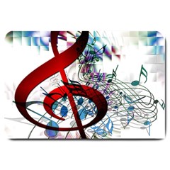 Music Treble Clef Sound Large Doormat 