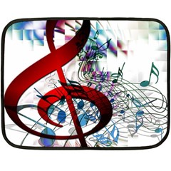 Music Treble Clef Sound Fleece Blanket (Mini)