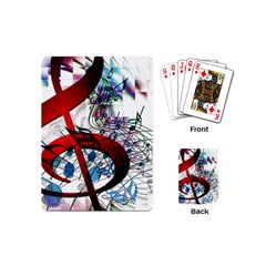 Music Treble Clef Sound Playing Cards Single Design (Mini)