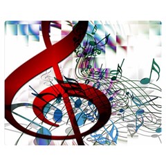 Music Treble Clef Sound Double Sided Flano Blanket (Medium) 