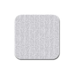 Binary Background Rubber Square Coaster (4 Pack)  by Bajindul