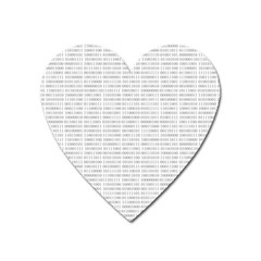 Binary Background Heart Magnet by Bajindul