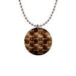 Wallpaper Iron 1  Button Necklace Front