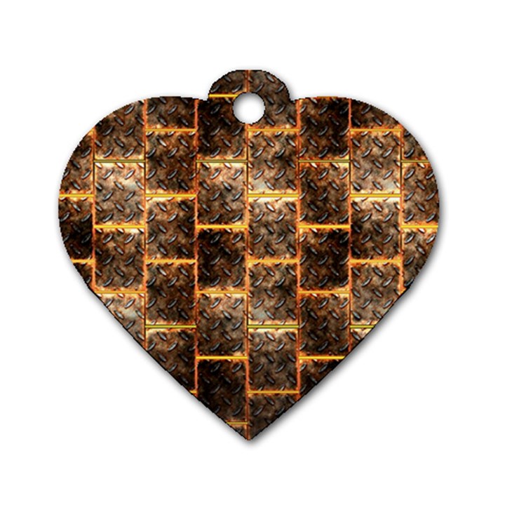 Wallpaper Iron Dog Tag Heart (One Side)