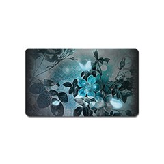 Elegant Floral Design With Butterflies Magnet (Name Card)