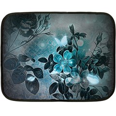 Elegant Floral Design With Butterflies Double Sided Fleece Blanket (Mini) 